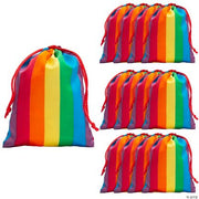 Small Rainbow Drawstring Bag - 12 Pieces