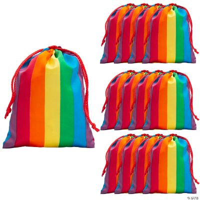 Small Rainbow Drawstring Bag - 12 Pieces