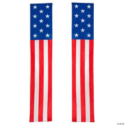 Patriotic Pillar Flag Decor - 2 Pieces