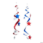 Patriotic Foil Hanging Decor - 12 Pieces