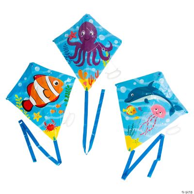 Sea Life Kites With Tails - 12 Pieces