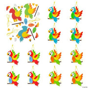 Hanging Tropical Parrot - 12 Pieces
