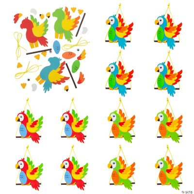 Hanging Tropical Parrot - 12 Pieces