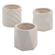 Diy Ceramic Geometric Planters - 12 Pieces