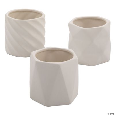 Diy Ceramic Geometric Planters - 12 Pieces