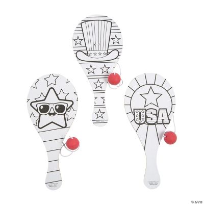 Cyo Patriotic Paddleball Game - 12 Pieces