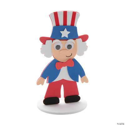 Foam Uncle Sam Stand Up - 12 Pieces