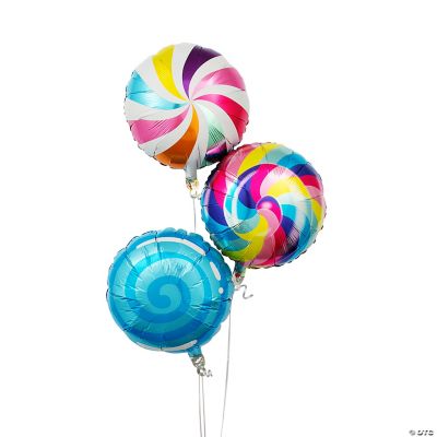 Candy World Mylar Balloons - 3 Pieces