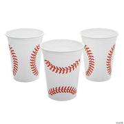 Baseball Plastic Cups - 50 Pieces