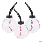 Baseball Sipper Cups - 8 Pieces