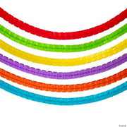 Rainbow Assorted Tissue Garlands - 6 Pieces