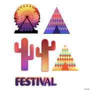 Music Festival Cutouts - 12 Pieces
