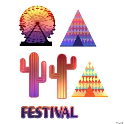 Music Festival Cutouts - 12 Pieces