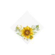 Sunflower Party Bev Napkin - 16 Pieces