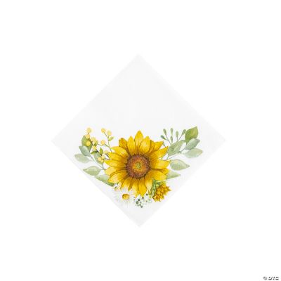 Sunflower Party Bev Napkin - 16 Pieces