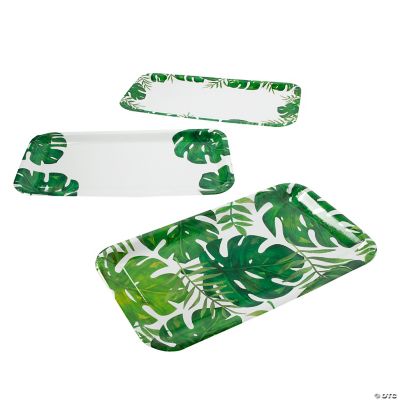 Palm Leaf Party Serving Trays - 3 Pieces