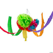 Bright Hanging Flowers With Streamers - 1 Piece