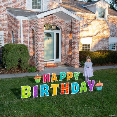 Happy Birthday Yard Signs - 15 Pieces
