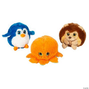 6 In Glitter Eye Plush Asst - 3 Pieces