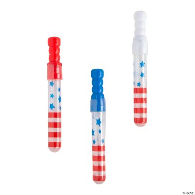 Patriotic Mini Bubble Wands - 12 Pieces