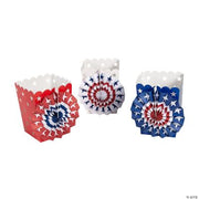 Patriotic Paper Fan Luminary Bags - 12 Pieces