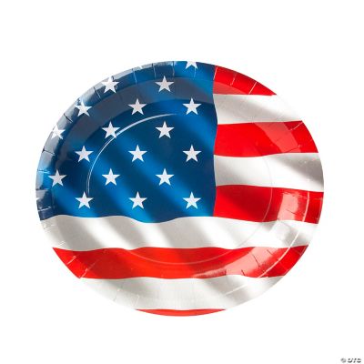 Patriotic Banquet Plates - 25 Pieces