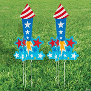 3D Firework Yardstake - 4 Pieces
