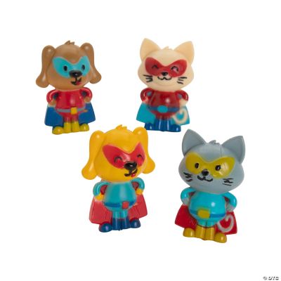Superhero Dogs Mini Character Figures - 24 Pieces