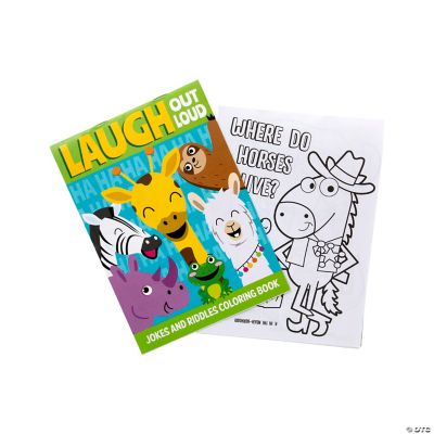 Jokes And Riddles Coloring Book - 12 Pieces