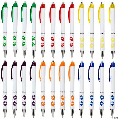 Paw Print Grip Pen - 24 Pieces