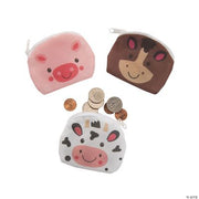 Farm Animal Coin Purse Asst - 12 Pieces