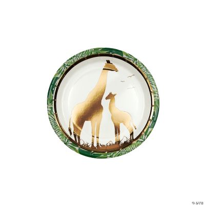 Sophisticated Safari Dessert Plate - 8 Pieces