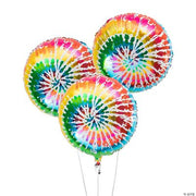 Tie Dye Mylar Balloons - 3 Pieces