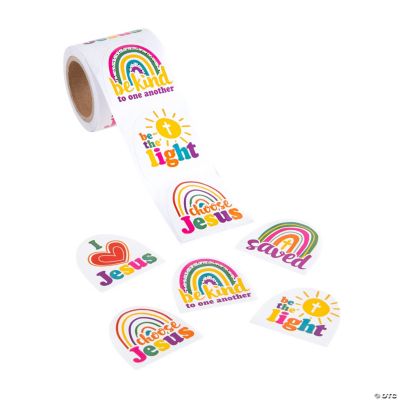 Be Kind Rainbow Roll Stickers - 100 Pieces