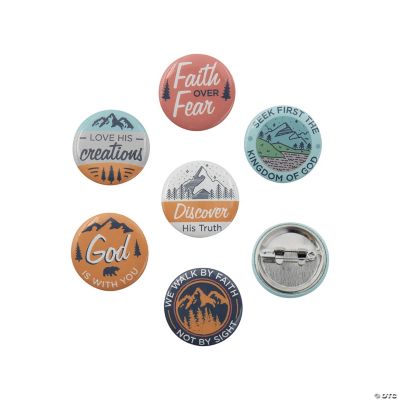 Faith Adventure Mini Button Asst - 48 Pieces