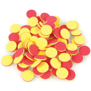 Foam Two Colour Counters, Red/Yellow, Set of 200