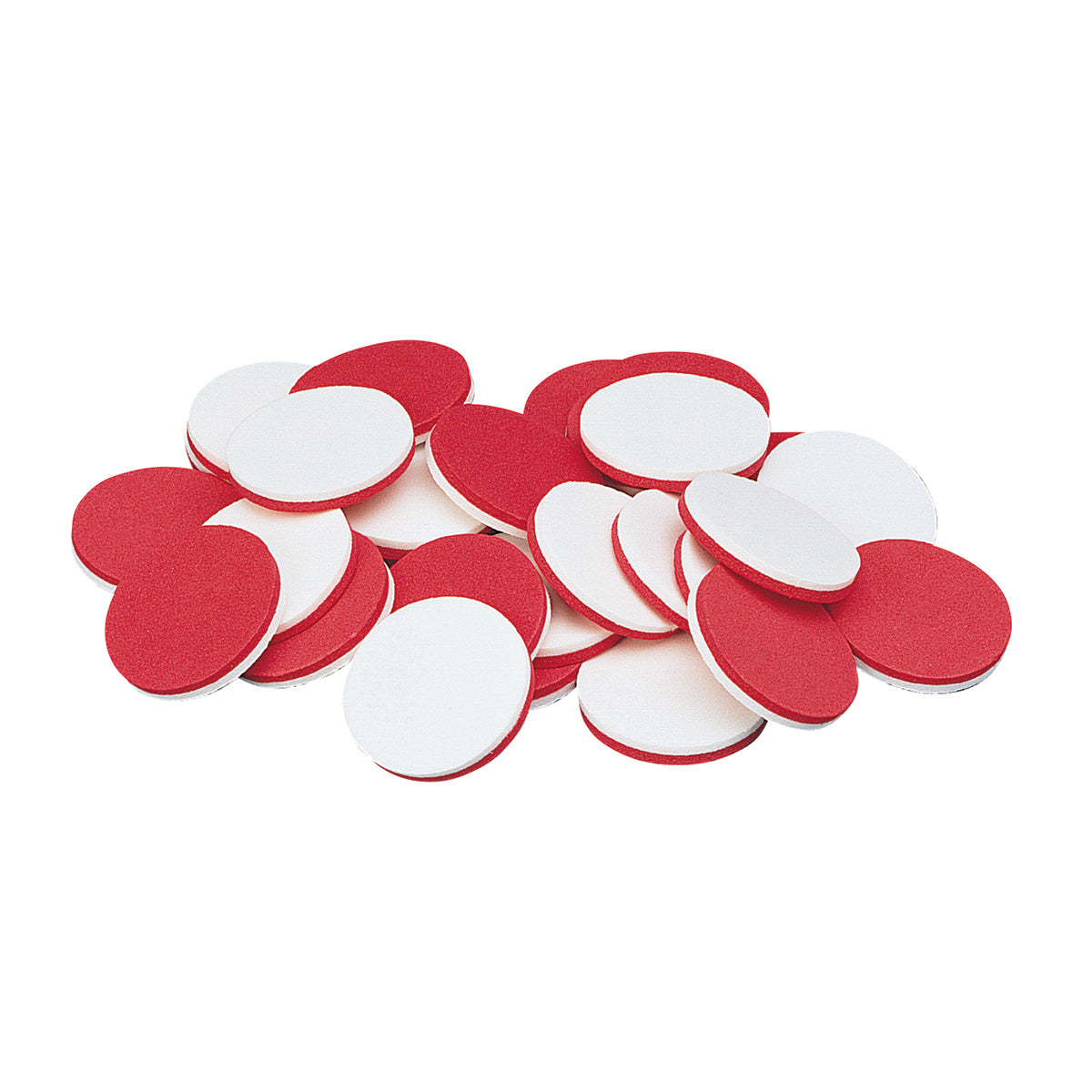 Foam Two Color Counters, Red/White, Set of 200