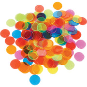 Transparent Circle Counting Chips, Set of 1000