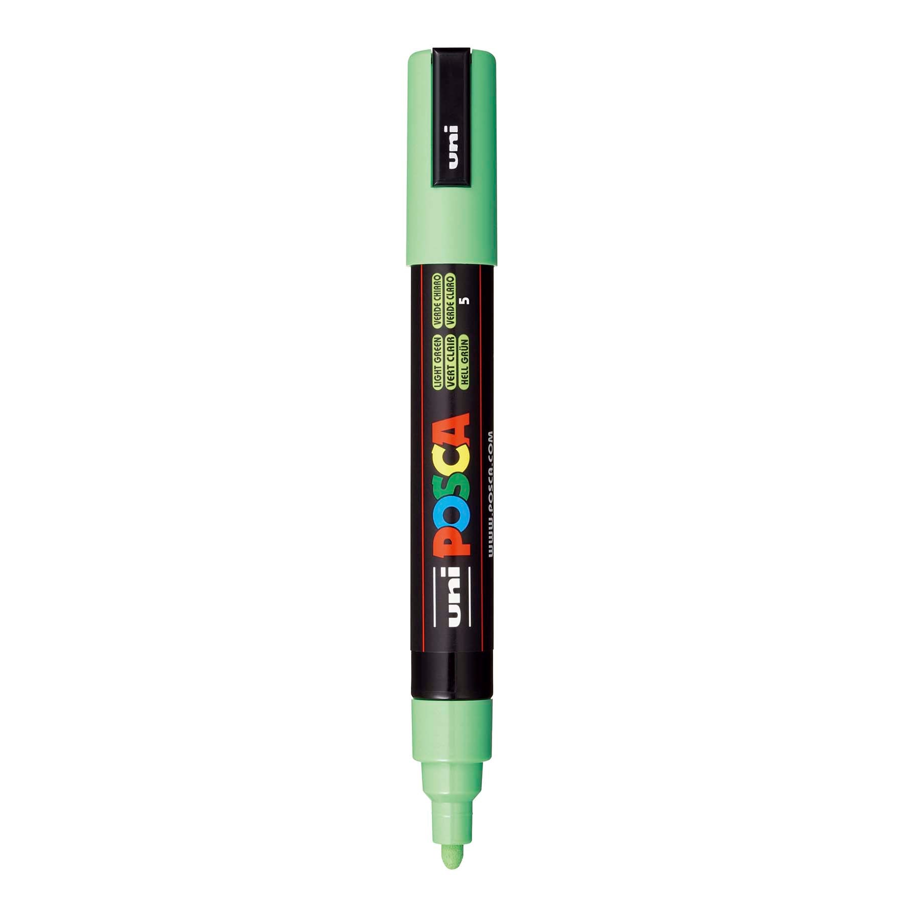 uni® POSCA PC-5M Water-Based Paint Markers, Reversible Medium Tip (1.8-2.5mm), Light Green