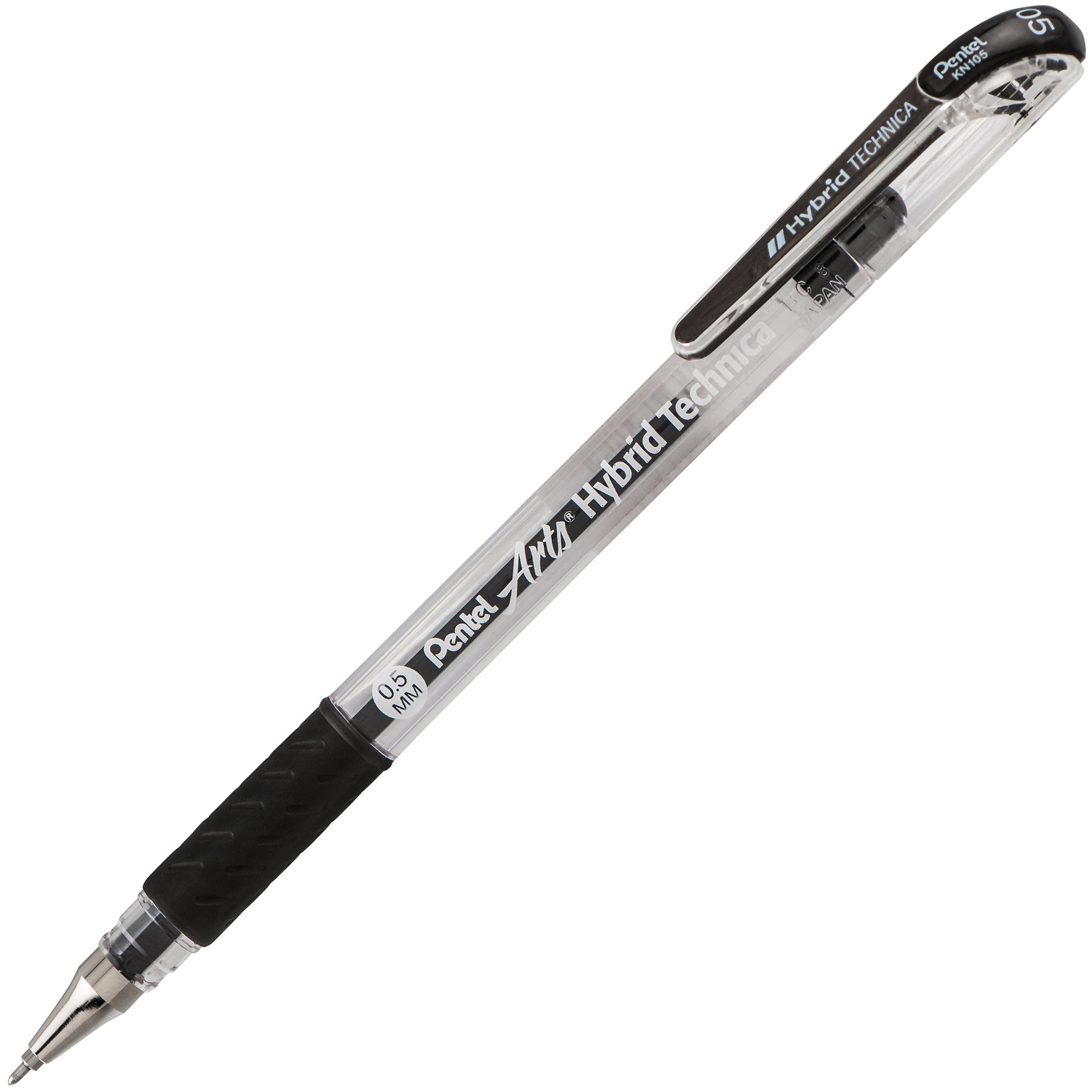 Hybrid Technica Gel Pen, Assorted Tip Sizes (0.05, 0.1, 0.3, 0.5, 0.8), Black Ink 5-Pk