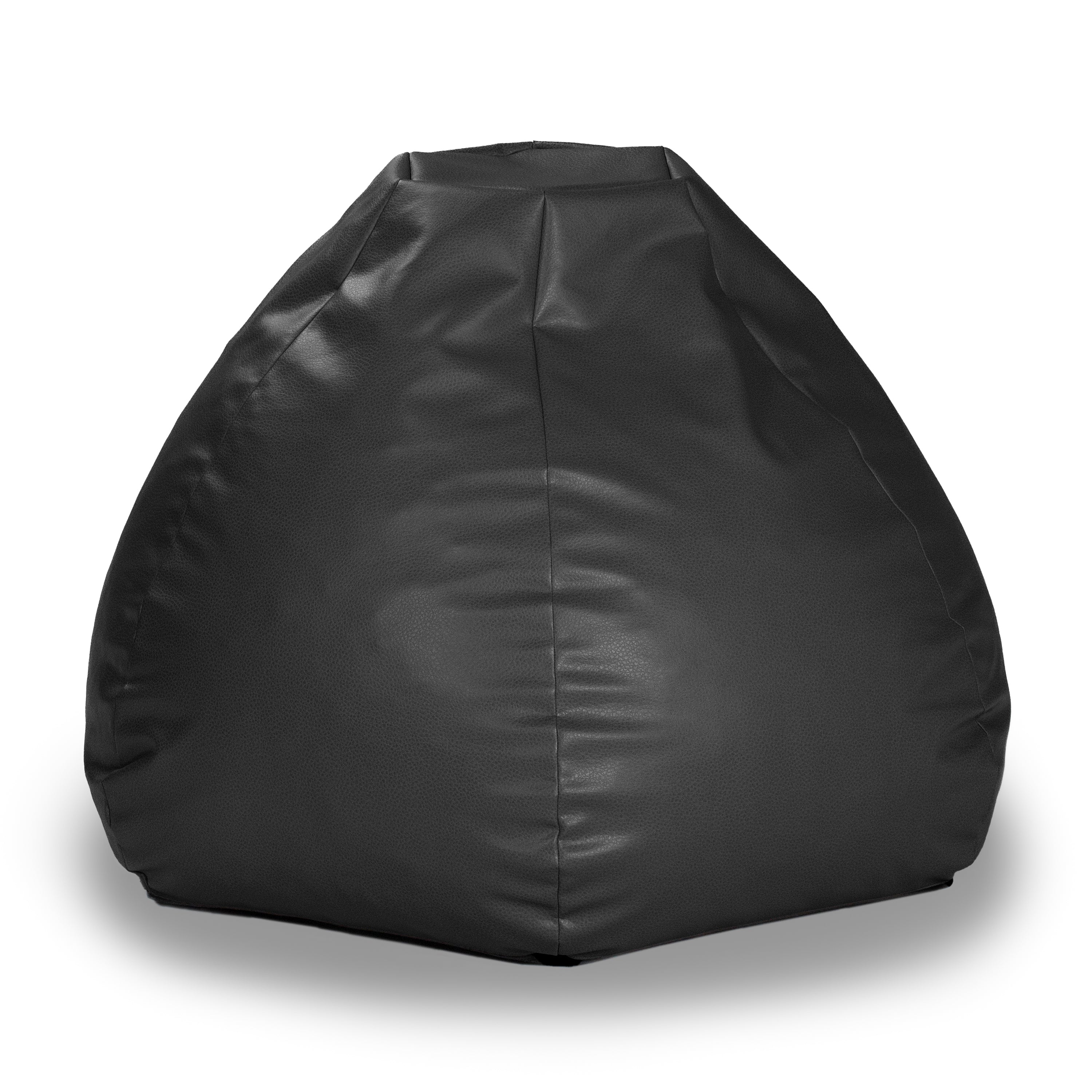 Atrium Collection Pazi Pod - Designer Foam Bean Bag Chair for Home Theaters, Offices, Schools, Reception & Waiting Rooms - Faux Leather - Black