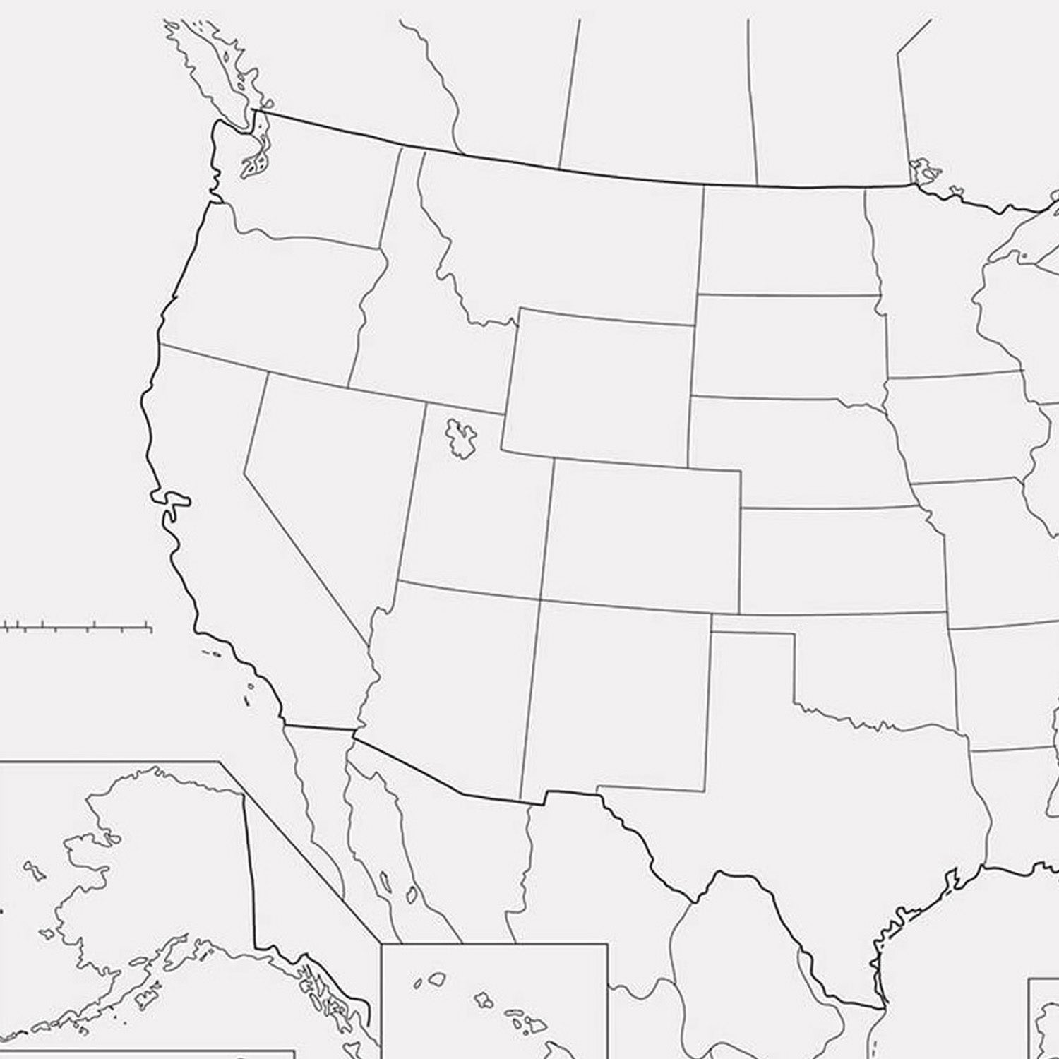 Learning Walls, United States Map, 48" x 72", 1 Piece