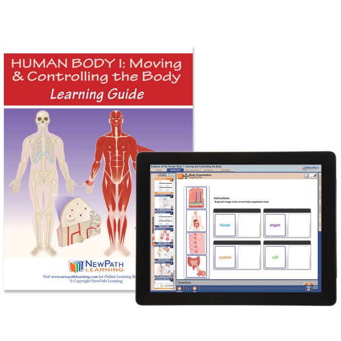 Moving & Controlling the Body Student Learning Guide with Multimedia link - Set of 10