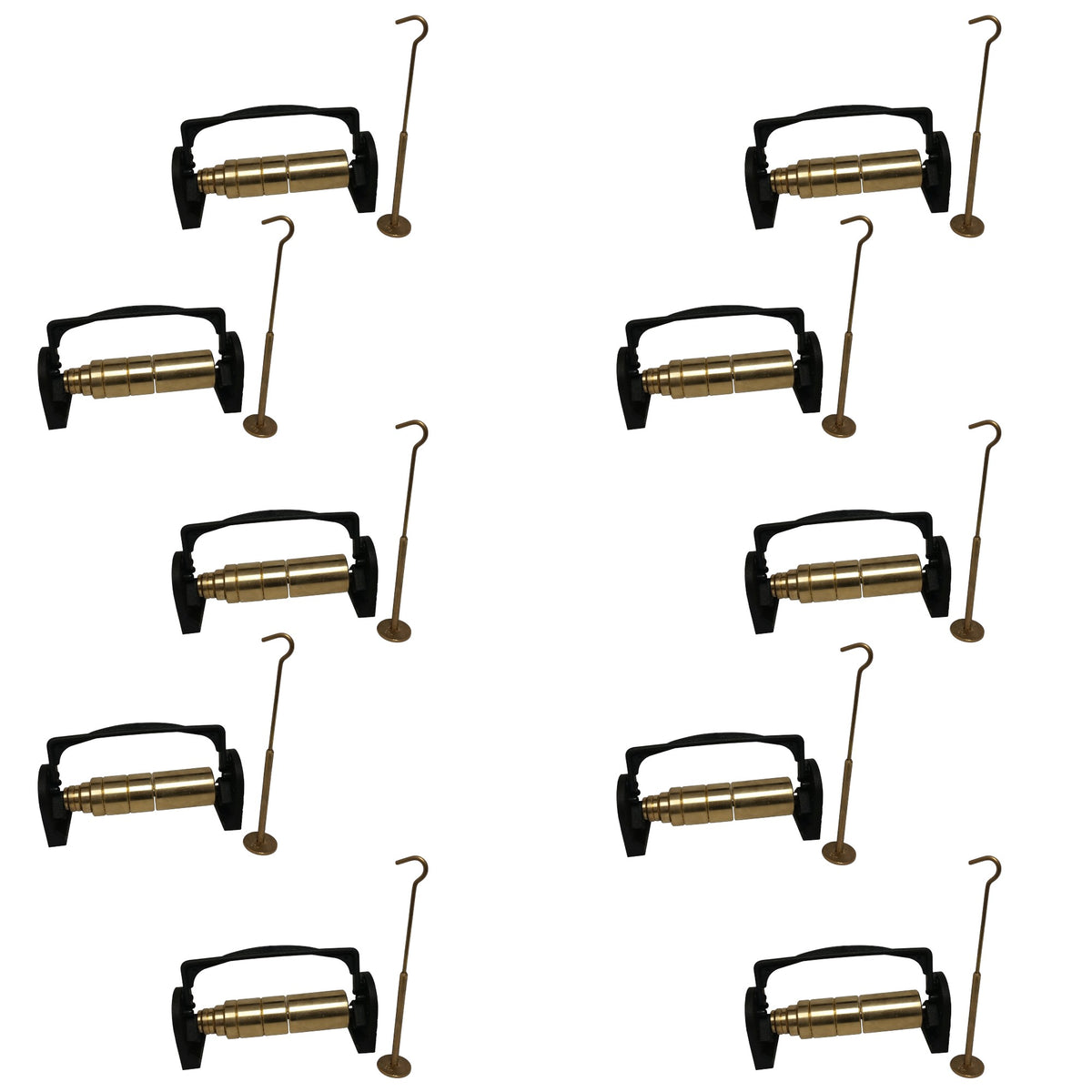 Slotted Weight Set, Brass, Eight-Piece, Case of 10