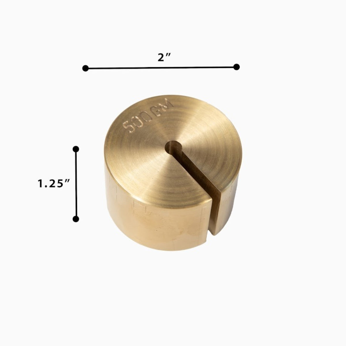 Weight, Brass, Slotted, 500g, Pack of 10