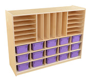 Multi-Storage with (15) Purple Trays