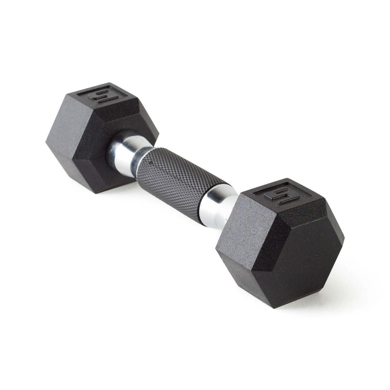 CAP 5 lb Barbell Rubber Hex Dumbbell | Comfort Grip
