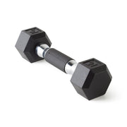CAP 5 lb Barbell Rubber Hex Dumbbell | Comfort Grip