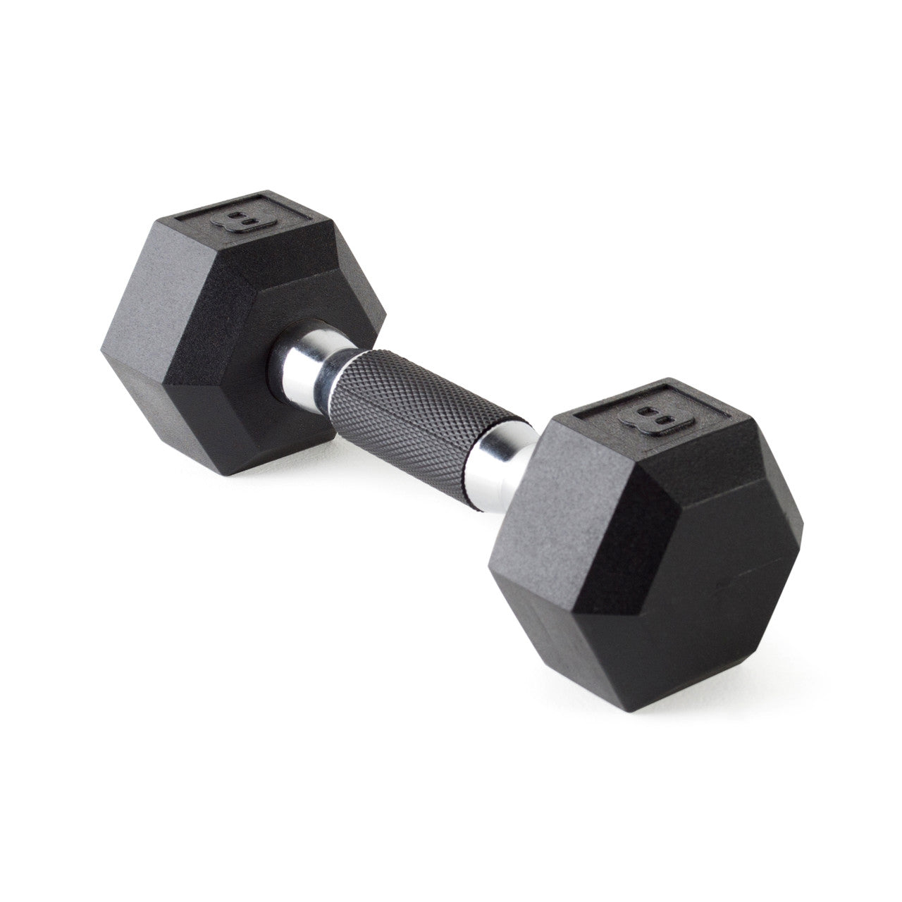 CAP 8 lb Barbell Rubber Hex Dumbbell | Comfort Grip