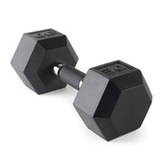 CAP 30 lb Barbell Rubber Hex Dumbbell | Comfort Grip